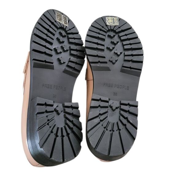 Free People Liv Loafer Women's Size 8/38 Camel Brown Leather Slip-on Shoes - NEW - Picture 7 of 8